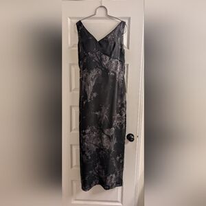 Black and Gray Floral Dress